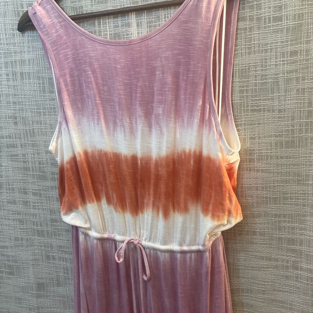 Tie dye maxi dress, lilac and clay t shirt maxi dress